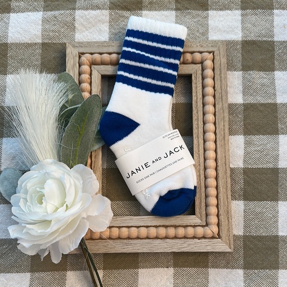 Janie and Jack Other - Janie and Jack Navy and White Striped Socks